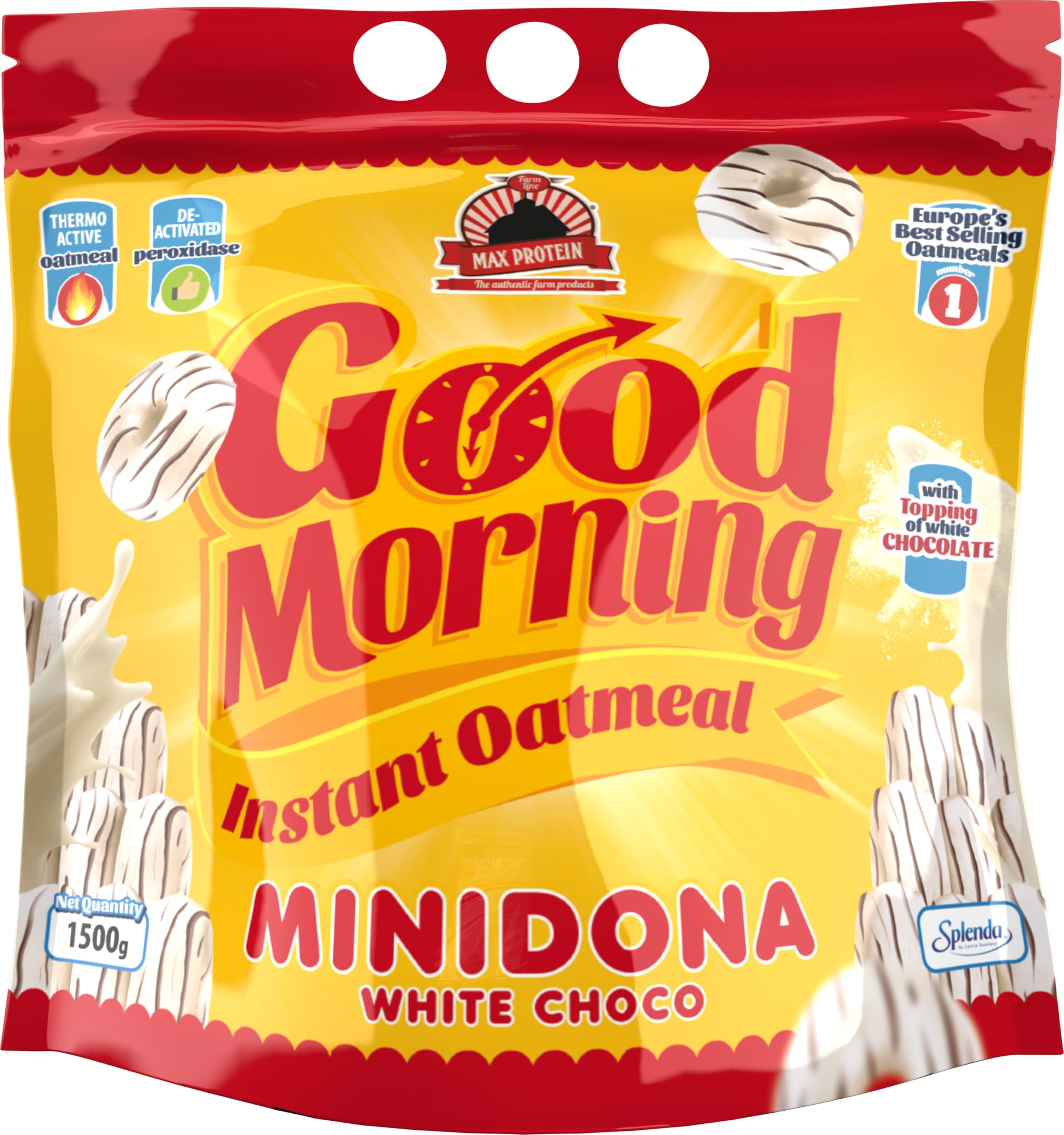 MAX PROTEIN - Harina de Avena Sabor Conguitos White con Toppings 1,5 kg – Avena en Polvo, Fuente de Proteína para Batidos, Pancakes y Desayunos Fitness — view 14