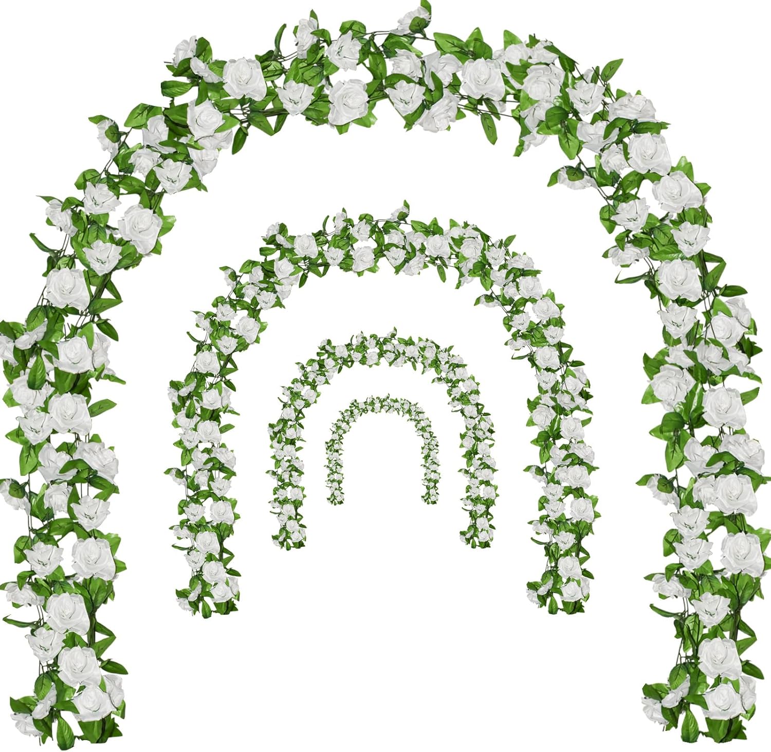 Flower Garland Rose Vines 6Pcs 46Ft Artificial Hanging Flower Vines Floral Garland for Wedding Party Wall Garden Table Home Decor