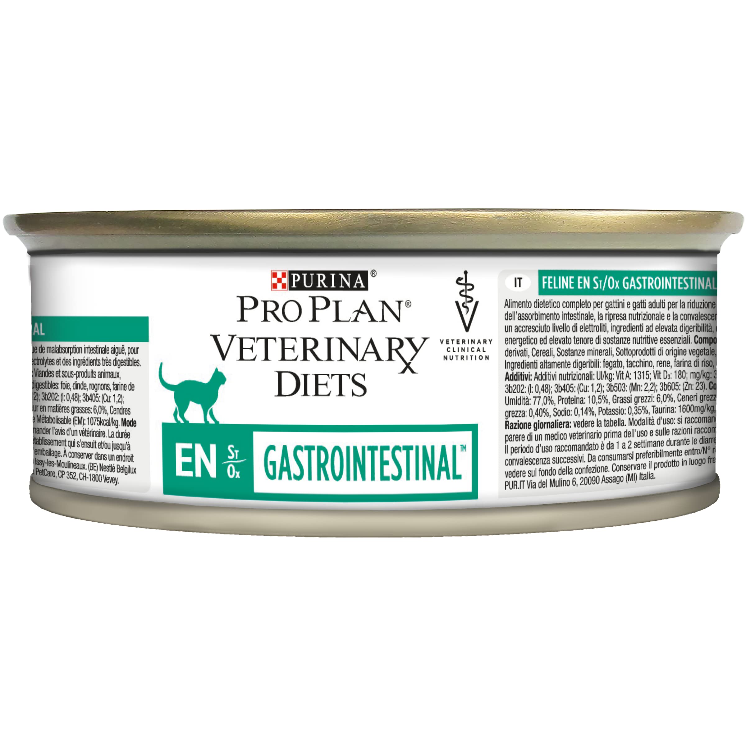 Purina Pro Plan Veterinary Diets CN Gastrointestinale Cibo Umido per Gatti, 24 Lattine da 195 gr | Confezione 24x195g | Digestione sensibile