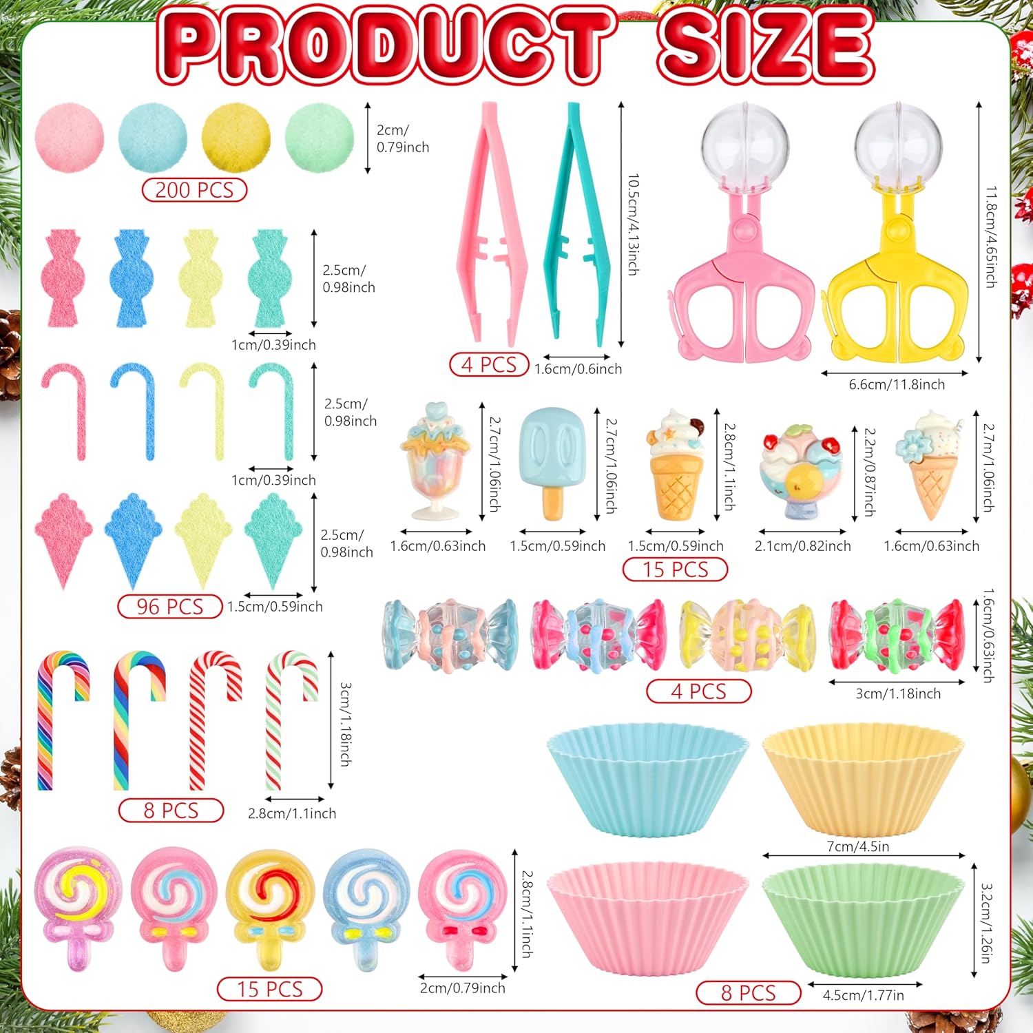 Ice Cream Sensory Bin Fillers - 353 Pcs Candy Sensory Bin Items Pastel Colorful Fine Motor Toys Counting Sorting Set with Acrylic Candy Ice Cream for Kids Toddler Preschool Learning Activity