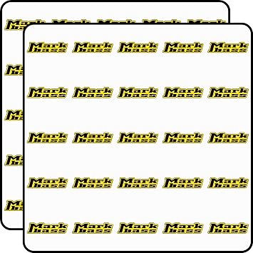 Markbass Amp Scrapbook Stickers Vinyl Decals 1" Size 50-Pack for Journals, Cards, Crafts