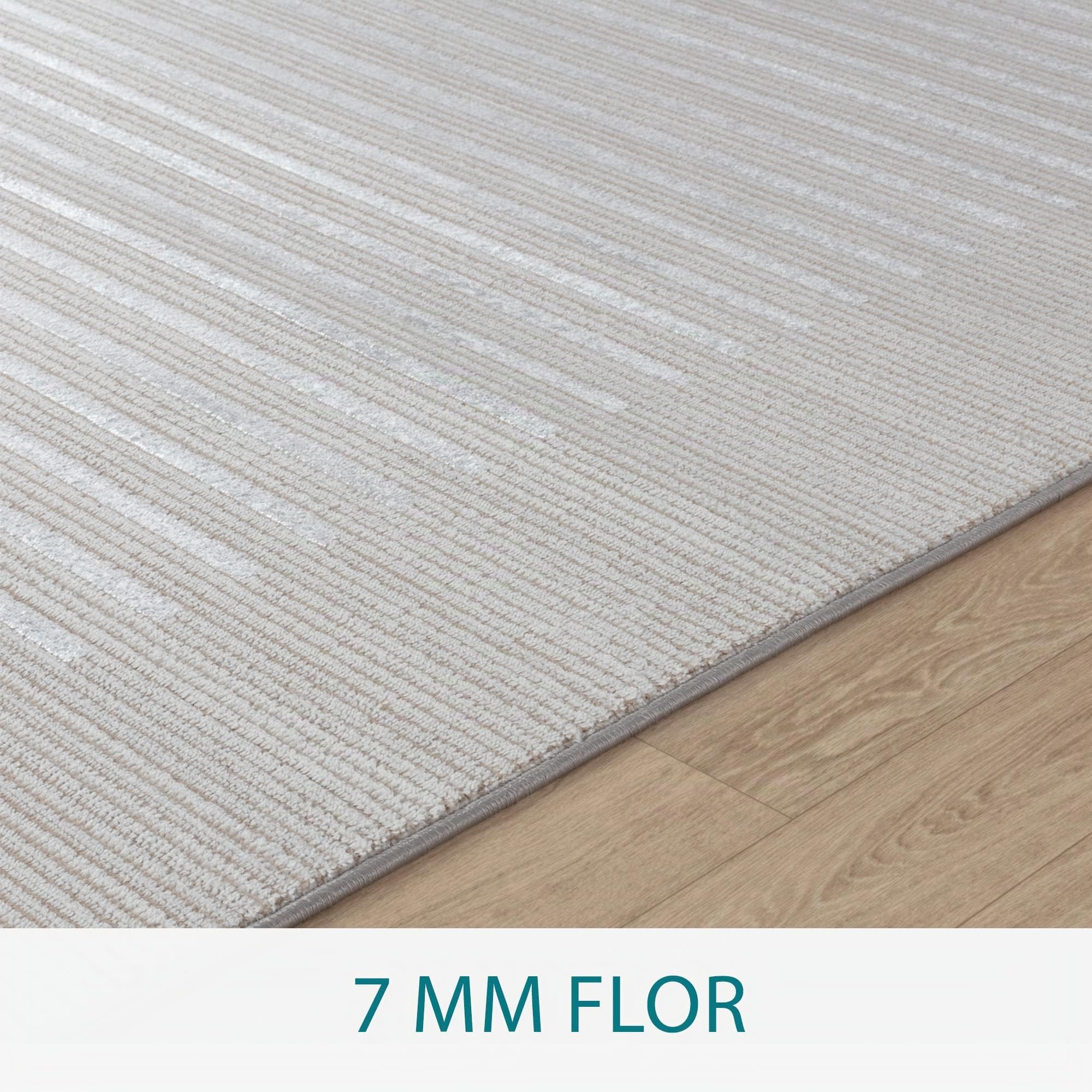 Livabliss Zagora Alfombra Geométrica - Alfombras Salon Modernas, Comedor, Cocina, Habitación - Alfombras Abstractas Estilo Bohemio, Fácil de Cuidar - Alfombra Grande 160x213cm, Beige, Blanco y Gris
