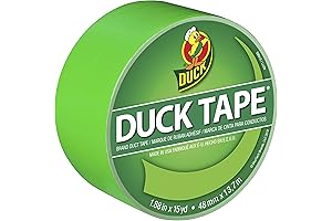 Duck Brand 1.88 Inches x 15 Yards 1265018 Color Duct Tape Neon Lime Green