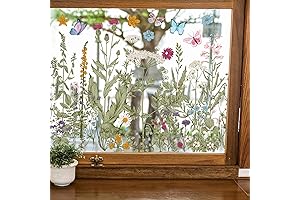 Whaline Colorful Floral Butterfly Window Decals