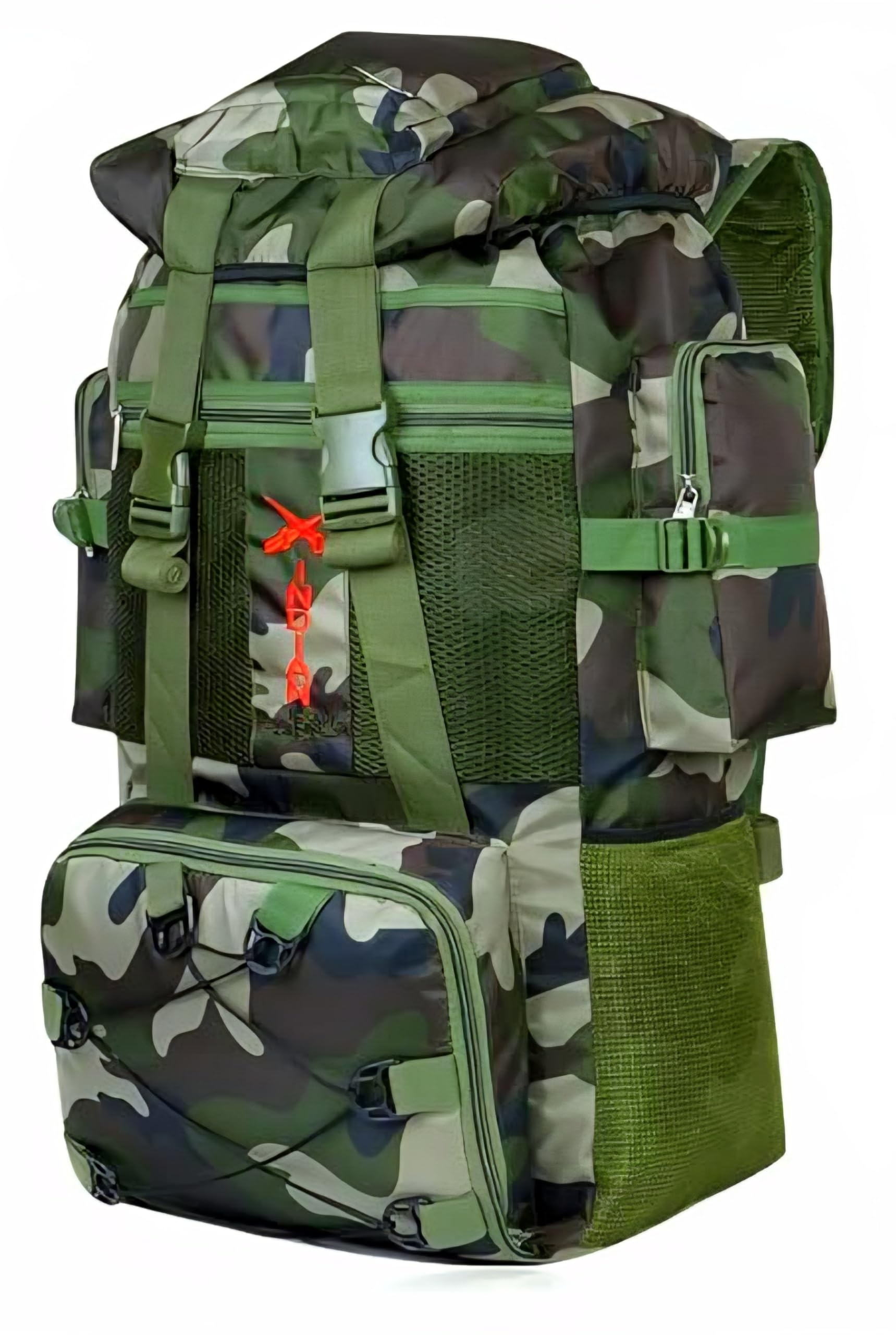 Camouflage Print 90L Camping Hiking Rucksack Trekking Bag for Men & Women,Camouflage Travel Backpack with Multiple Pockets, Water Bottle Holder & Adjustable Straps-image-24