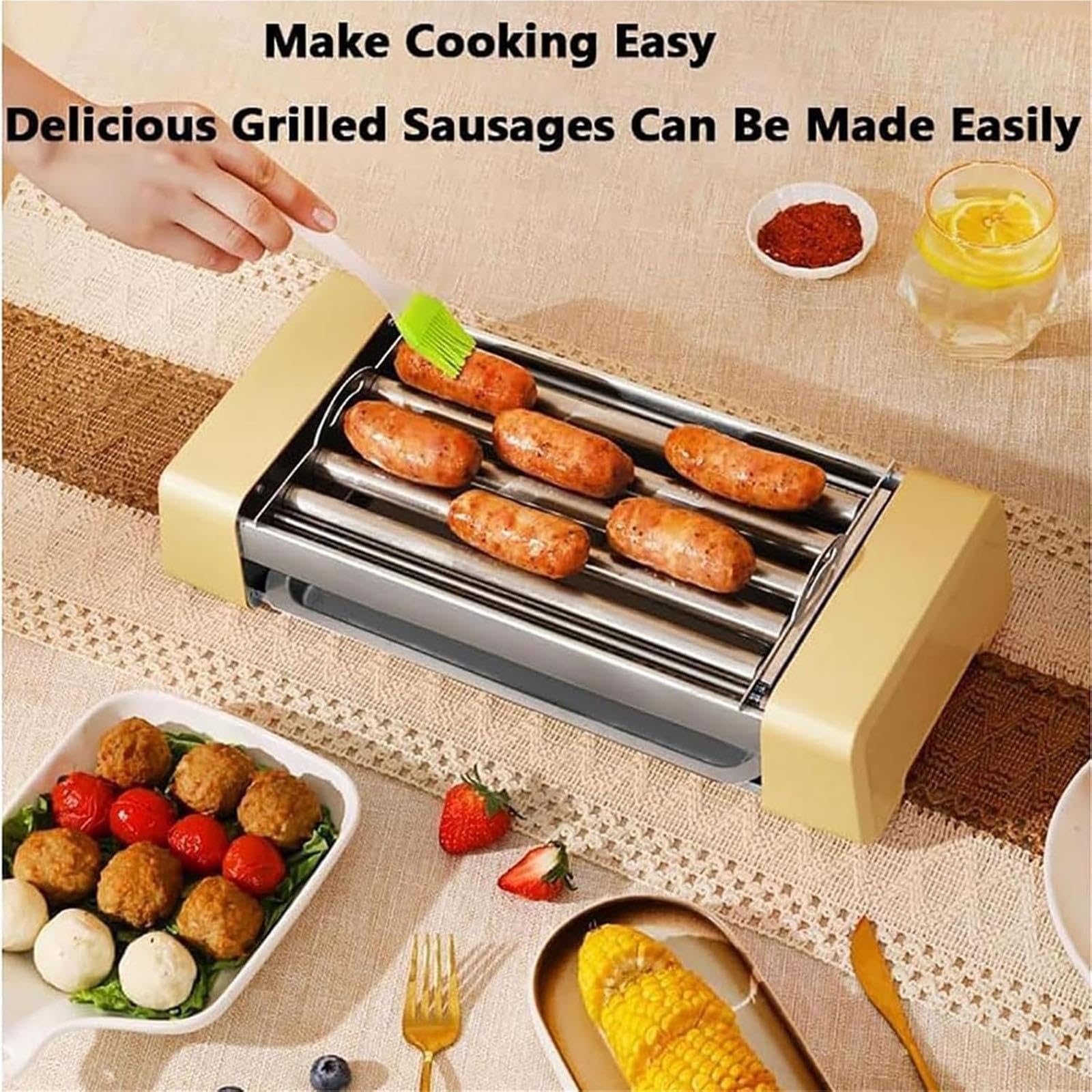 Máquina Hacer Perritos Calientes, Parrilla 3/5 Rodillos for Desayuno