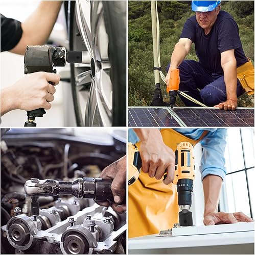 Miniatura 5 de VASTOOLS Juego de adaptador y reductor de junta universal, 7 piezas, tamaños de unidad 14 in., 38 in., 12 in.