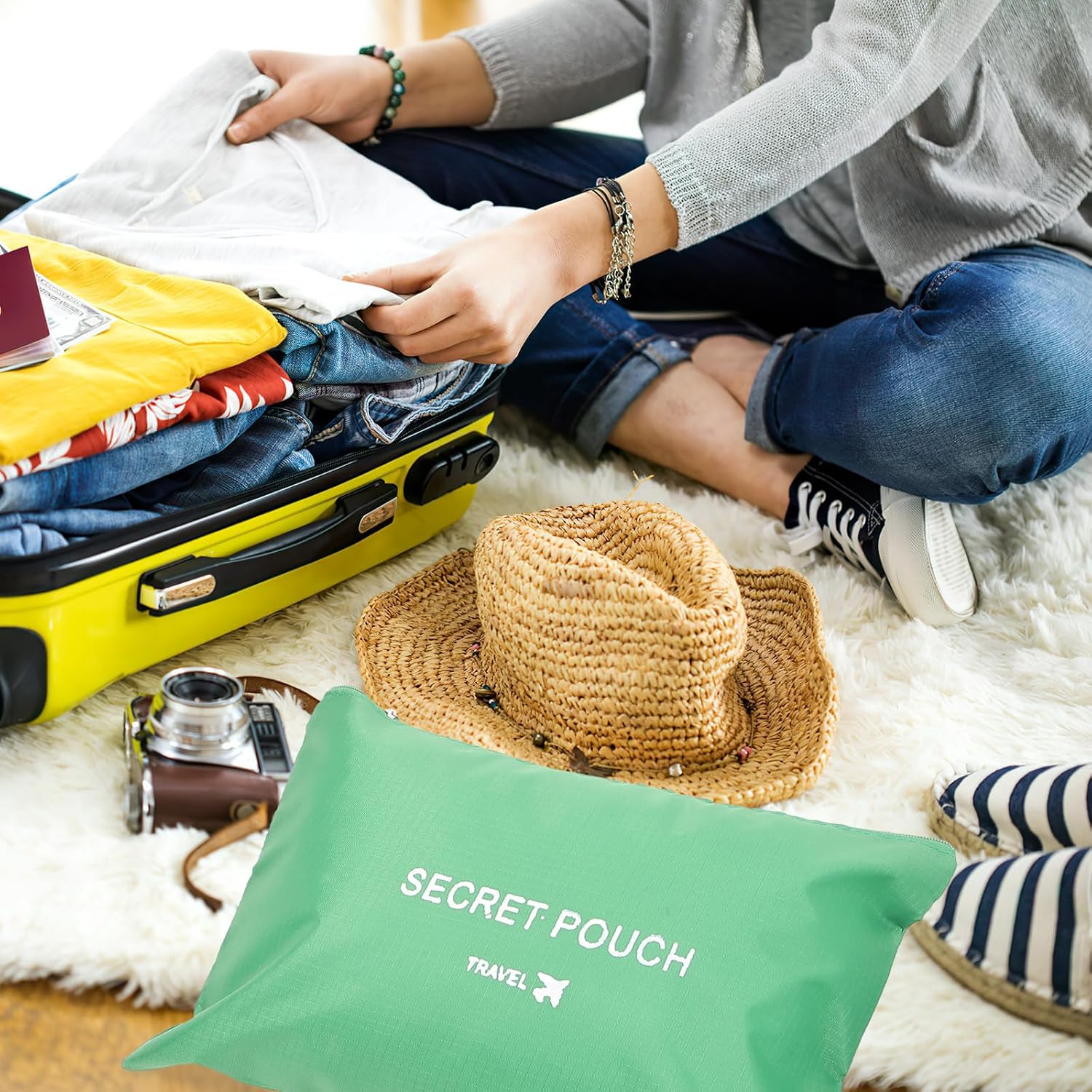 6pcs Waterproof Travel Storage Bags Six Oxford Packing Organizer Set image 5