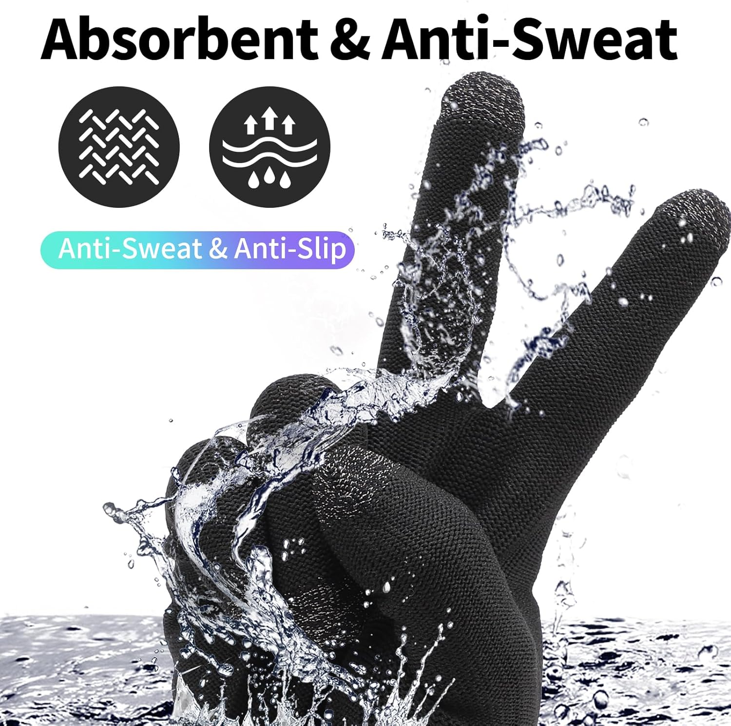 10 Pairs Touch Screen Gloves, Highly Sensitive Seamless Gaming Gloves for Sweaty Hands, Anti-Slip Breathable VR Gloves Guantes Gamer Gloves, PUBG Mobile Call of Duty Mobile Gaming Accessories image 4 of 7 B0DKFFDVY5