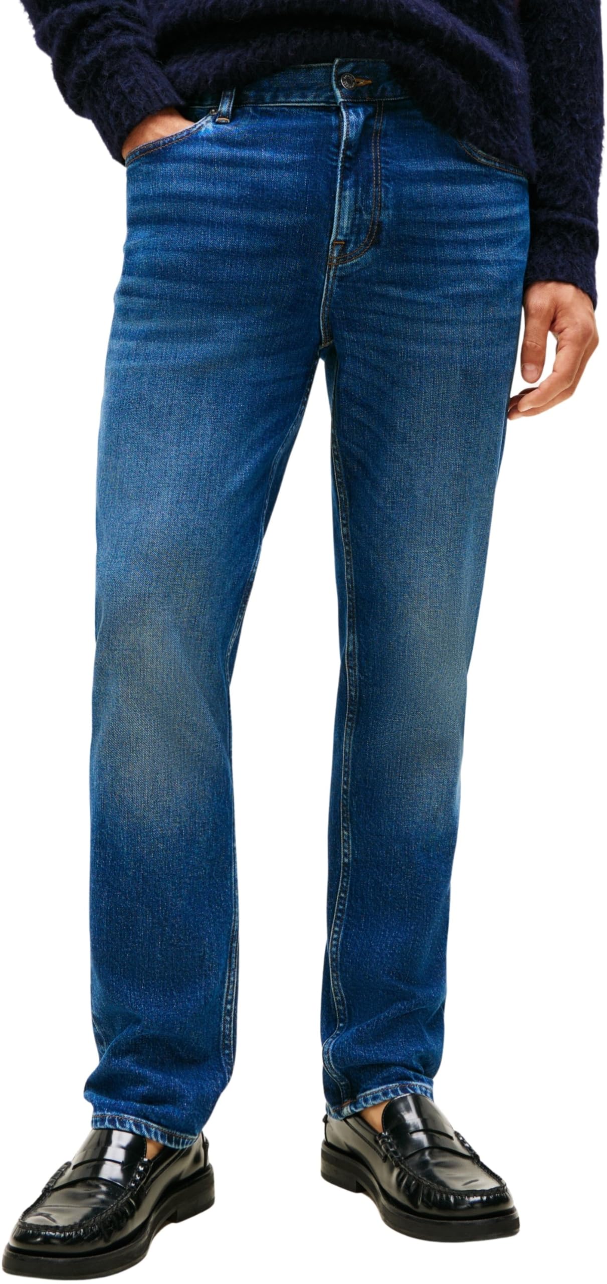 Tommy Hilfiger Men's Denton James Blue Straight Fit Jeans, Blue (James Blue), 32W/31L