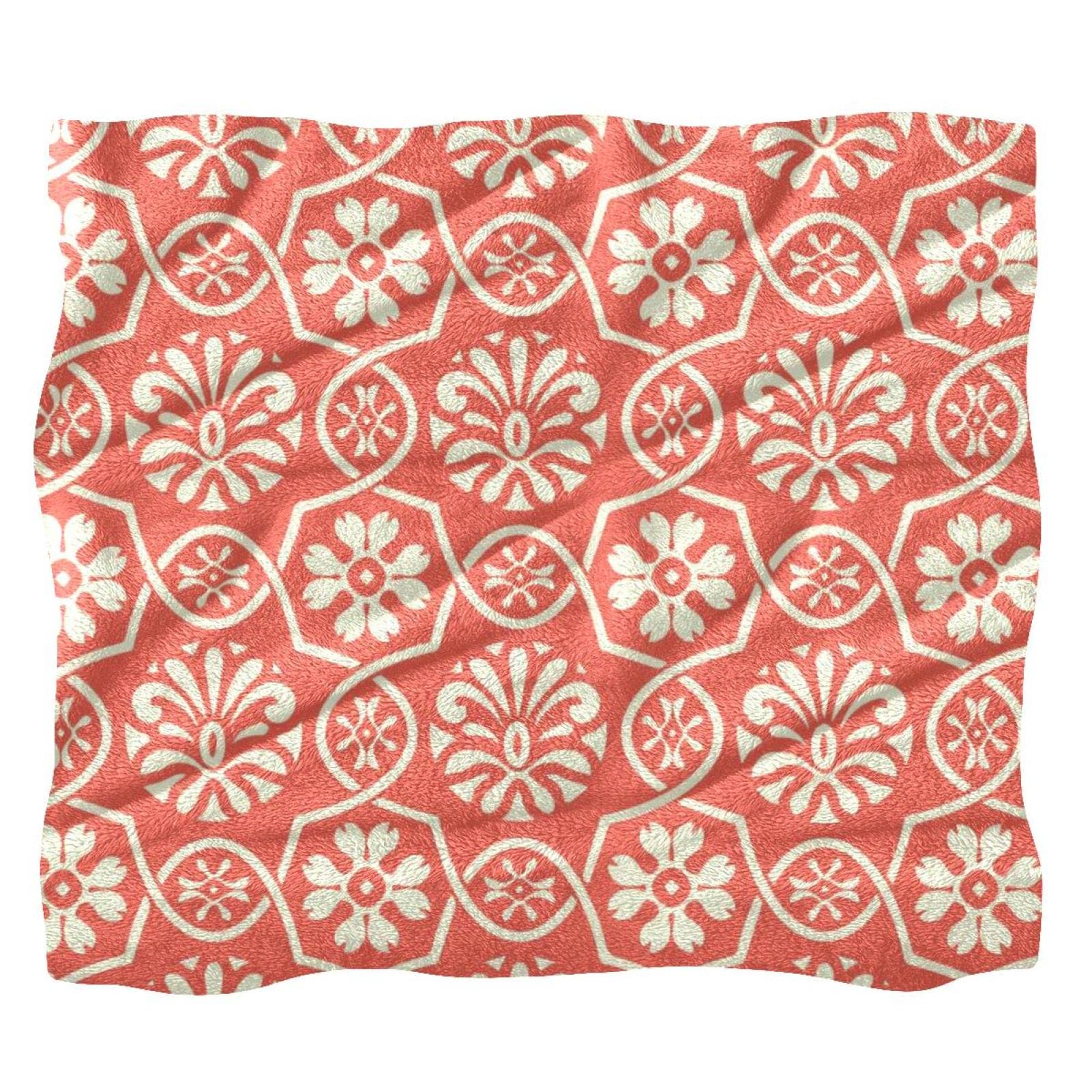 Couverture polaire douce lit confortable plaid canapé imprimé floral