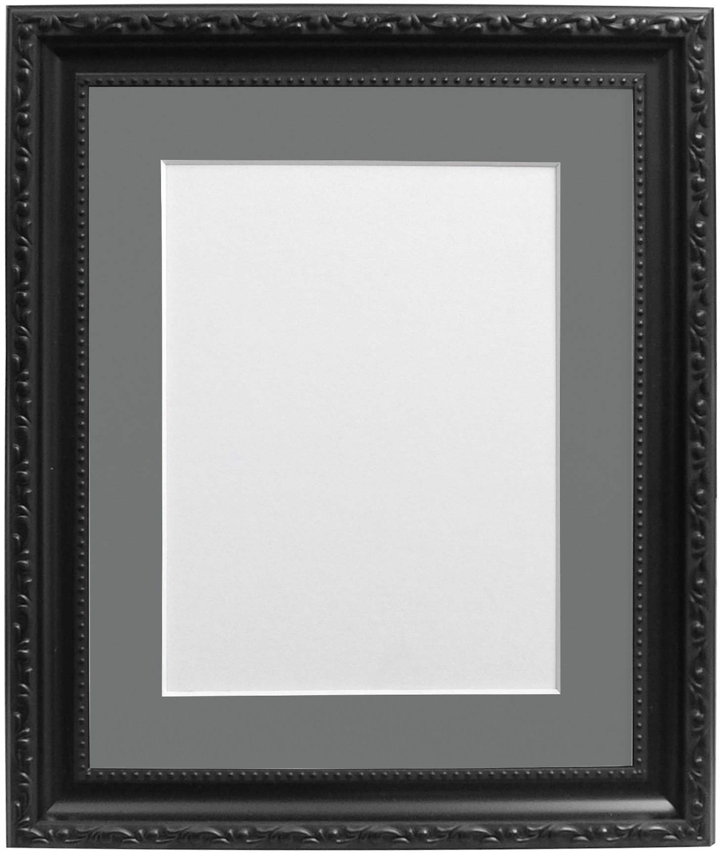 FRAMES BY POST 30mm Black Photo Picture Poster Frame with Dark Grey Mount 30" x 20" For Pic Size A2 (Plastic Glass) — image 1