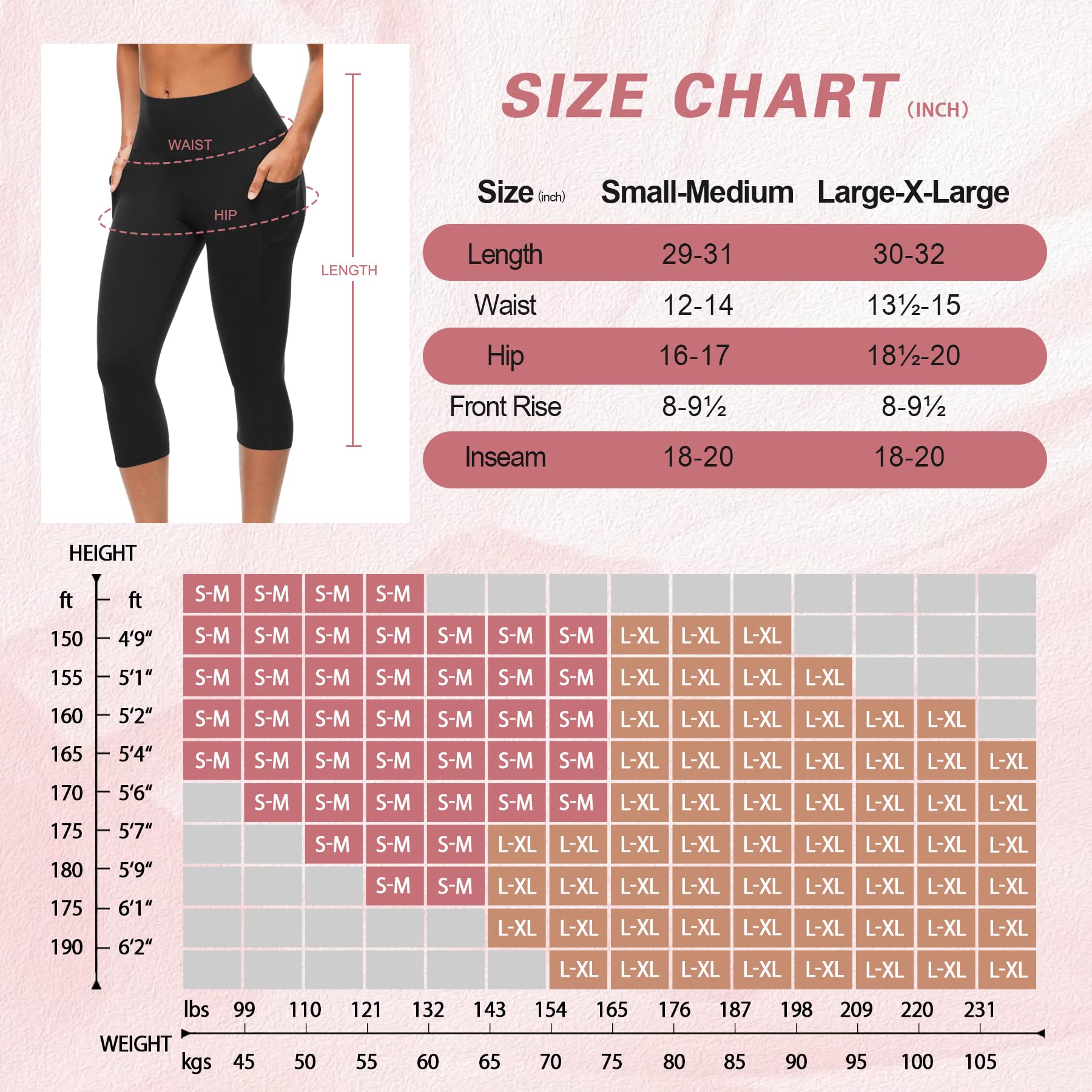 GROTEEN Leggings para mujer con bolsillos, pantalones de yoga de cintura alta con control de abdomen para correr y entrenar