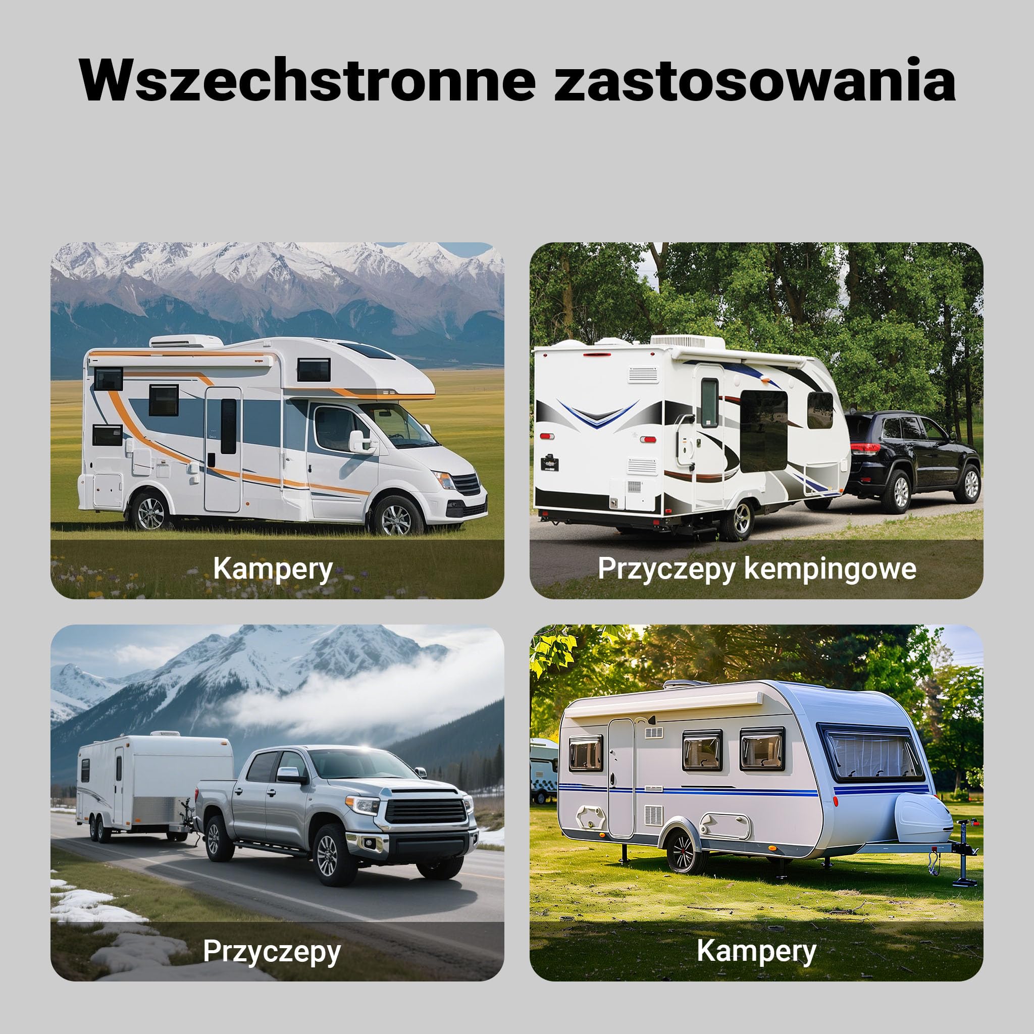 Wiltec Podnośnik do przyczepy kempingowej do 1360 kg, ze stali, ręczne wyrównanie kampera dla opon 14“-15“, niwelacja przez koło, z kluczem