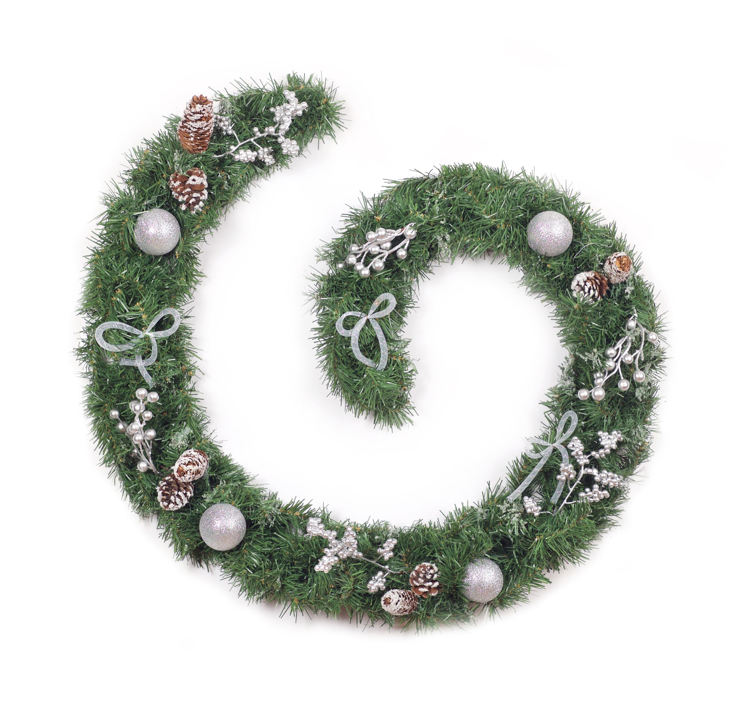 Best Artificial 6ft / 180cm Decorated Frozen Christmas Garland with Realistic Ice Crystals