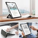 MoKo Étui avec Support for 11" Kindle Scribe(3e Génération-2025) & Kindle Scribe Colorsoft(1e Génération 2025) - étui en Cuir de Qualité Supérieure avec Porte-Stylo, Auto Veille/Réveil, Blanche - 7