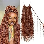 Goddess Boho Box Braids Crochet Hair-8 Packs 18 Inch Crochet Box Braids for Black Women Pre Looped (30, 18 Inch (Pack of 8))