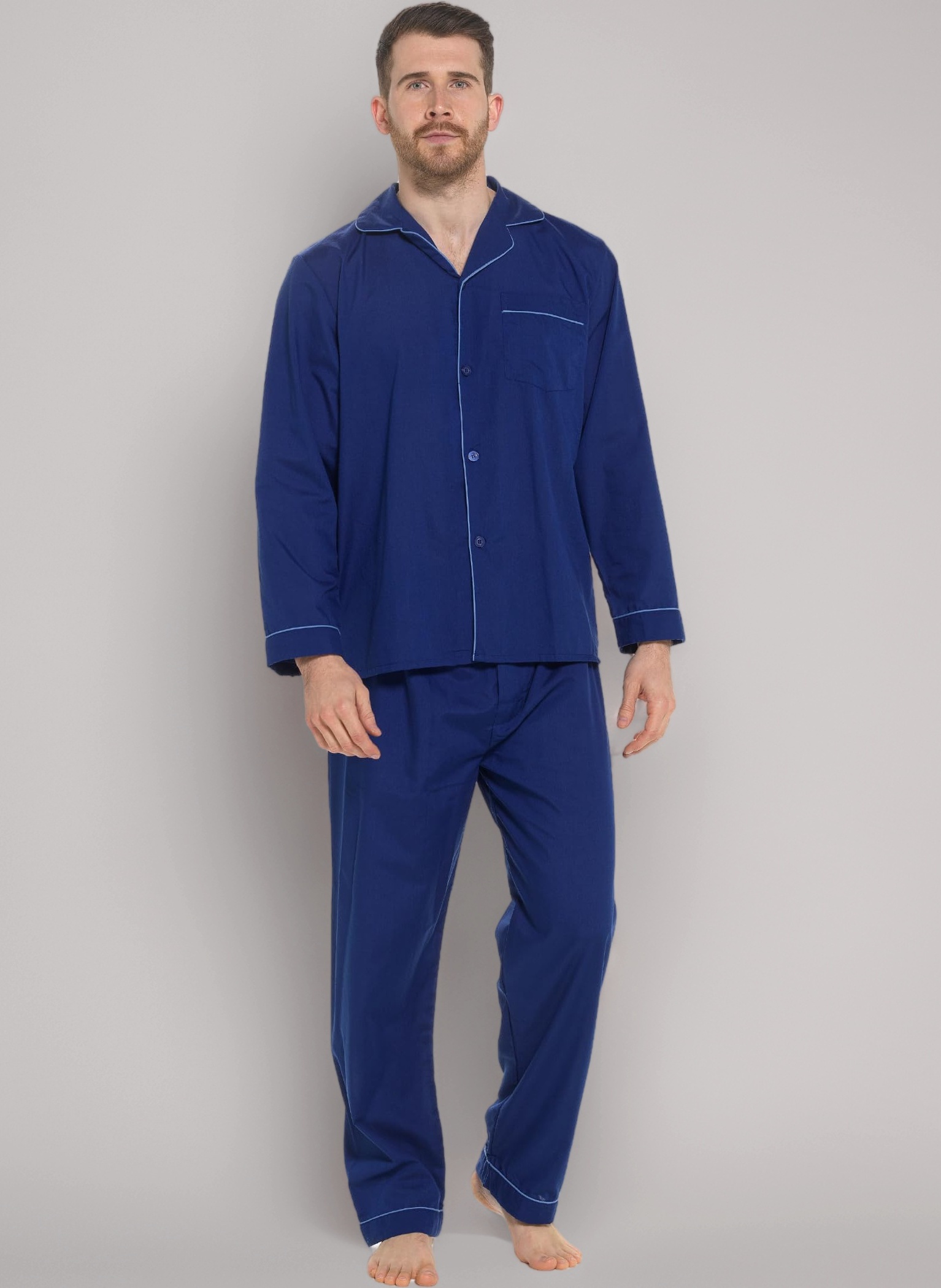 Strong Souls Mens Pyjamas Traditional 2 Piece Pjs