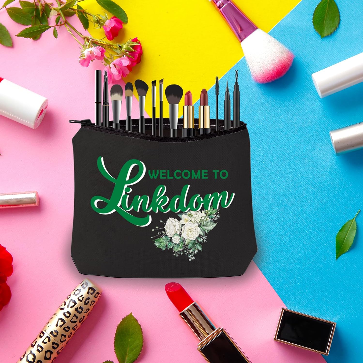 PWHAOO Welcome To Linkdom Cosmetic Bag Links Sorority Inspired Gift Links Greek Sorority Gift (Welcome To Linkdom B) - Image 6