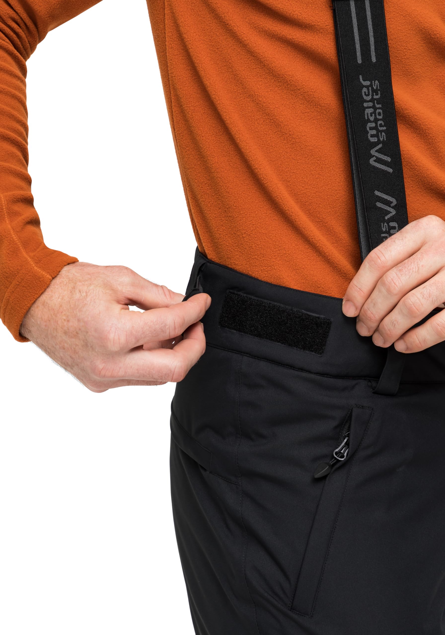Maier Sports Corban T Herren Skihose wasserdichte Schneehose mit Hosenträgern Stretchmaterial mTEX Wetterschutz