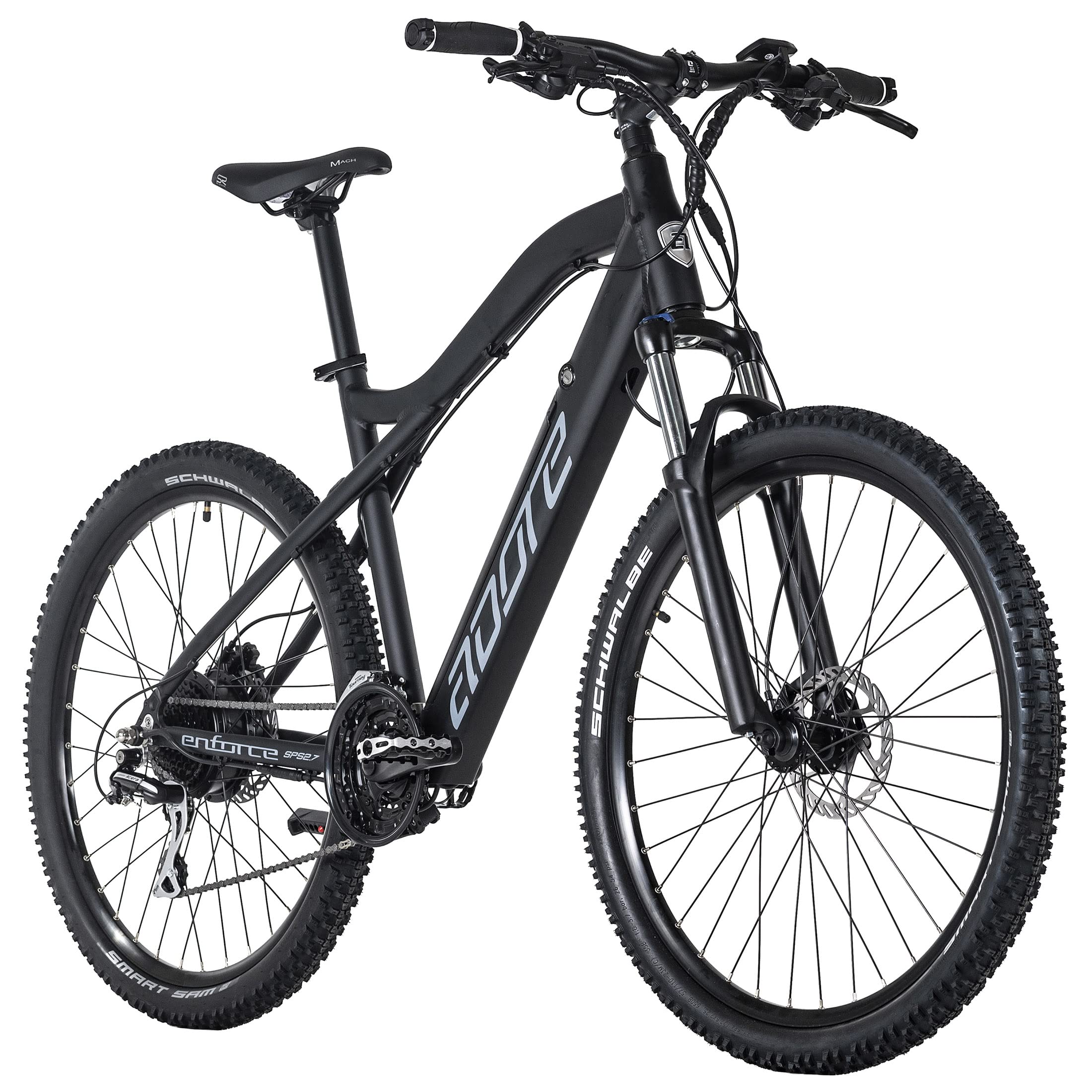 Adore Alu MTB Pedelec 27,5' Enforce E-Bike schwarz 250 Watt Li-Ion 36V/14 Ah/504 Wh 24 Gänge Sport & Freizeit