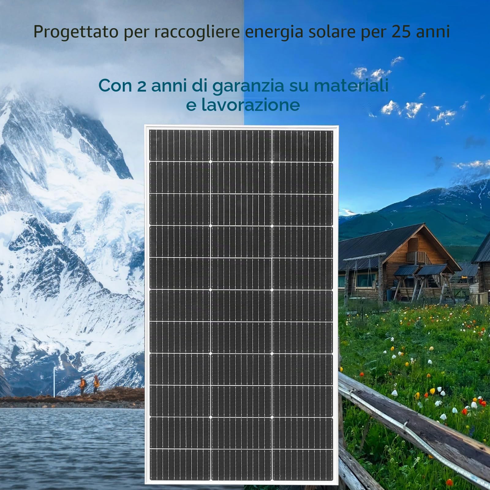 XINPUGUANG Kit Pannello Solare 200w 12v：2PC 100w Pannello Fotovoltaico, 20A Regolatore di Carica Solare, Cavo Solare da 3m, Staffe di Montaggio Stile Z per Camper, 12v batteria