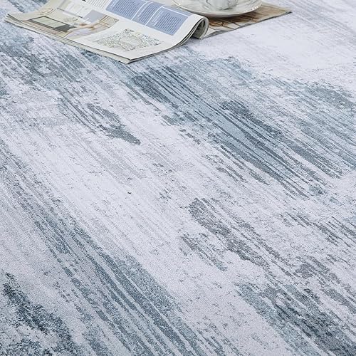 Miniatura 8 de HOMBYS Alfombra moderna de 9 x 12 pies para sala de estar, dormitorio, alfombra grande de estilo bohemio con respaldo antideslizante para