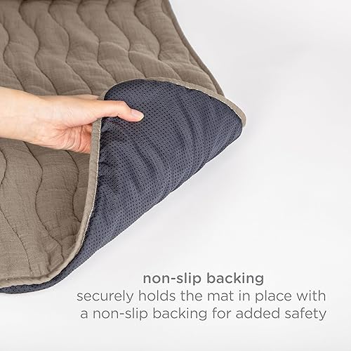 Miniatura 6 de Ubbi Tapete para bebé, grueso y cómodo, acolchado de 40.5 x 57 pulgadas, tapete de juego para bebés y niños pequeños, funda de muselina de algodón