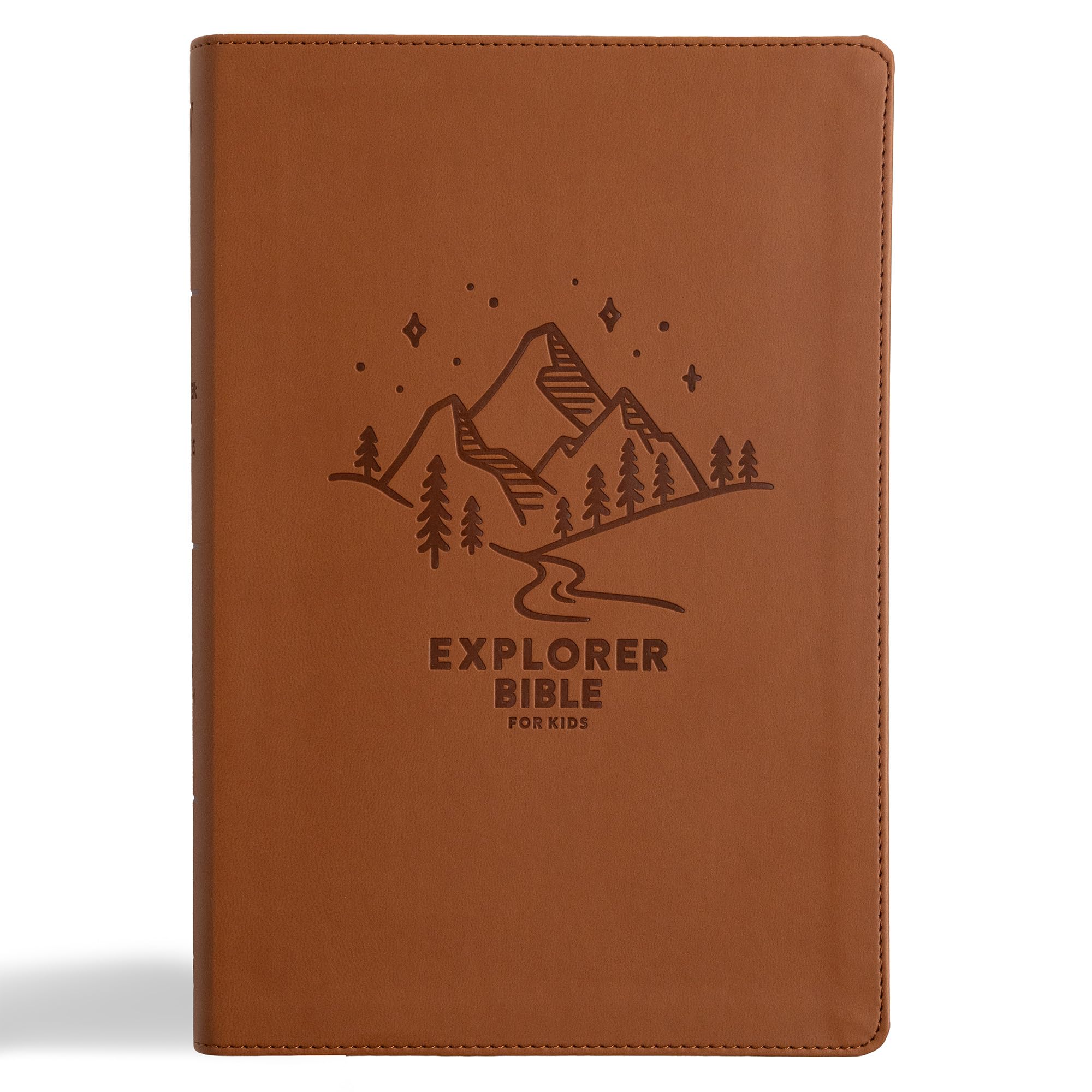 KJV Explorer Bible for Kids, Brown LeatherTouch, Indexed, Red Letter, Full-Color Design, Photos, Illustrations, Charts, Videos, Activities,