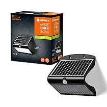 LEDVANCE Endura Butterfly Solare Lightlight, nero, 8W, 850lm, sensore di movimento e luce, luce esterna, batteria, batteria, ecologica, durata lunga, montaggio semplice, IP65, 4000K