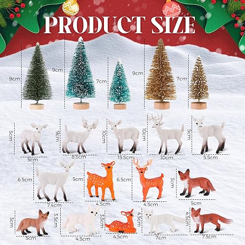Miniatura 2 de Shappy 38 figuras de animales del bosque de Navidad, figuras de criaturas del bosque, juguetes de animales salvajes realistas, suministros de fiesta