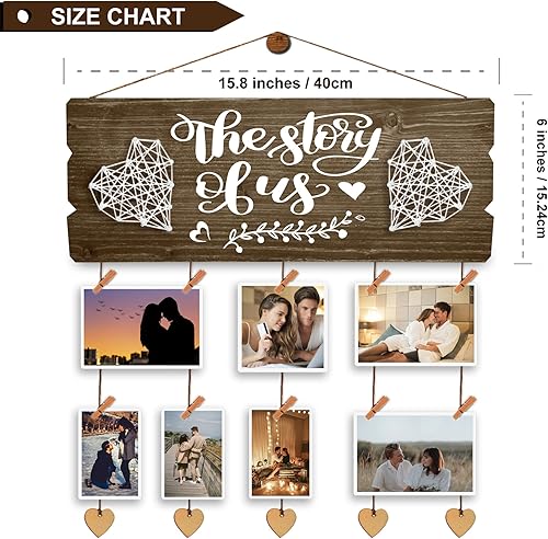 Miniatura 4 de Yudarte Regalo de despedida de soltera para novia, regalos de compromiso de boda para mujeres, novia futura - Tabla para colgar fotos para parejas