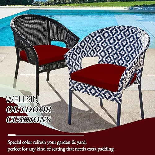 Miniatura 7 de Wellsin Cojines para sillas de exterior para muebles de patio  Cojines para sillas de patio  Cojines de asiento impermeables de esquina redonda para