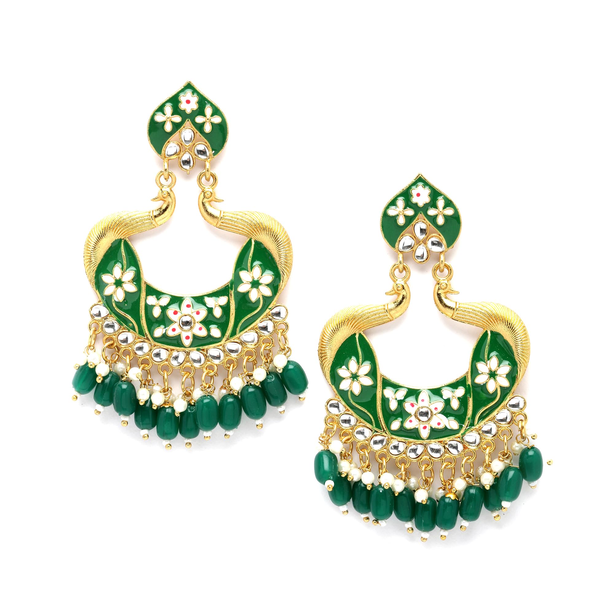 See full amazon price history chart for ZENEME Gold-Plated Kundan & Pearls studded Peacock Shaped Handcrafted Drop Earrings For Women & Girls ZENEME Gold-Plated Kundan & Pearls studded Peacock Shaped Handcrafted Drop Earrings For Women & Girls (B0C3926BP7) Amazon Price History, Amazon Price Tracker