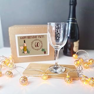 Personalised 60th Birthday Gift for Her - 60th Birthday Glass for Women - 60th Birthday Gifts for Friend - 60th Birthday Ideas for Men - 60th Birthday Engraved Glass - 60th Birthday Wine Glass