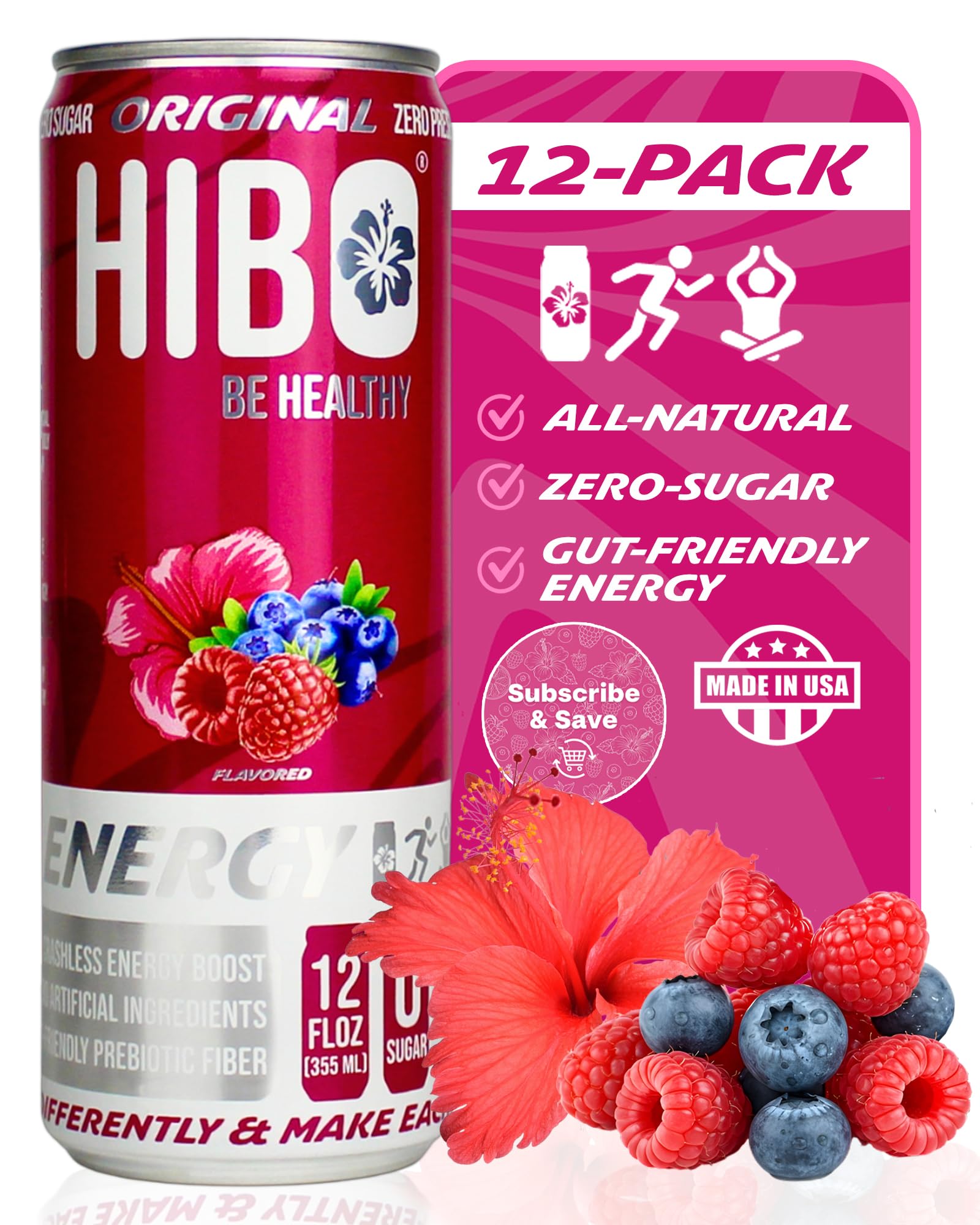 Amazon.com : HIBO Healthy Energy Drinks Sugar Free – Gluten-Free