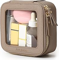 Vista 33 de Aveniee Bolsa organizadora de maquillaje transparente, bolsa de aseo de viaje, estuche cosmético para mujeres, bolsa portátil de maquillaje