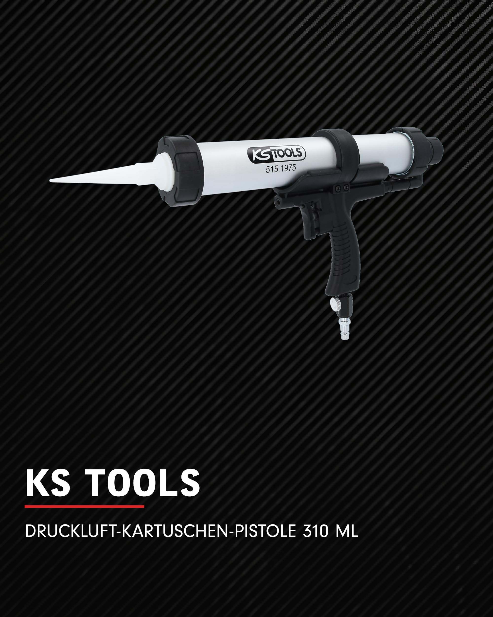KS Tools 515.1975 Pistola a cartuccia di aria compressa 310 ml