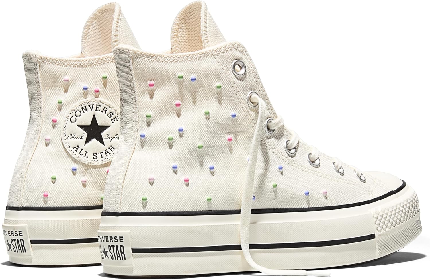 Converse Womens Chuck Taylor All Star Lift Platform Mini Studs High Top Sneaker - Image 5