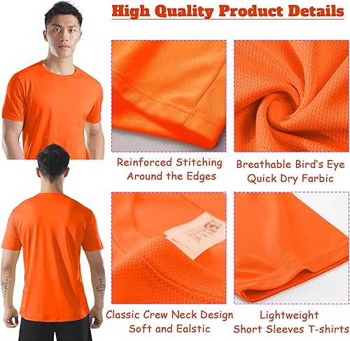 Miniatura 4 de BeautyWill Camisas de alta visibilidad de manga larga clase 2 reflectantes ANSI con bolsillo camisas de seguridad para hombres y mujeres