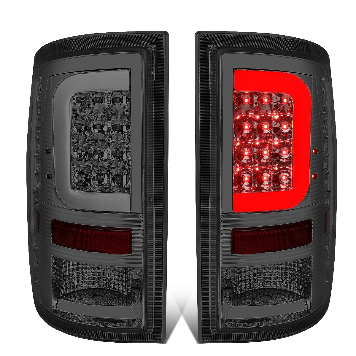 DNA MOTORING TL-DRAM09-LED-3D-SM-G2 LED 3D Tail Light Assembly Driver & Passenger Side [Compatible with 09-17 Dodge Ram 1500 2500 3500]