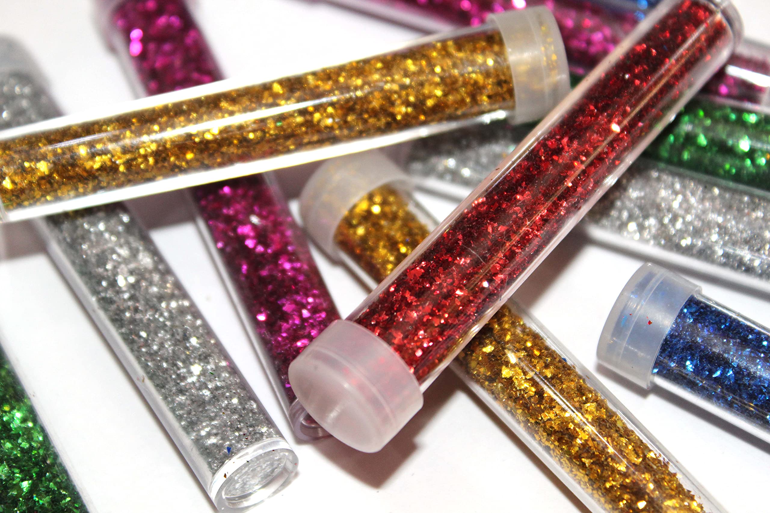 SHARMA BUSINESS Medium Quality Glitter DUST for Art and Craft Pack of 12 Different Color Sparkle Powder-image-6