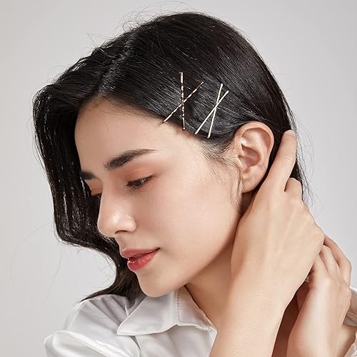 Miniatura 4 de Dofash Horquillas de metal de 2.0in2 pulgadas, pinzas de pelo rubio, pinzas de pelo rubio para decoración del cabello, 60 unidades (rubio)