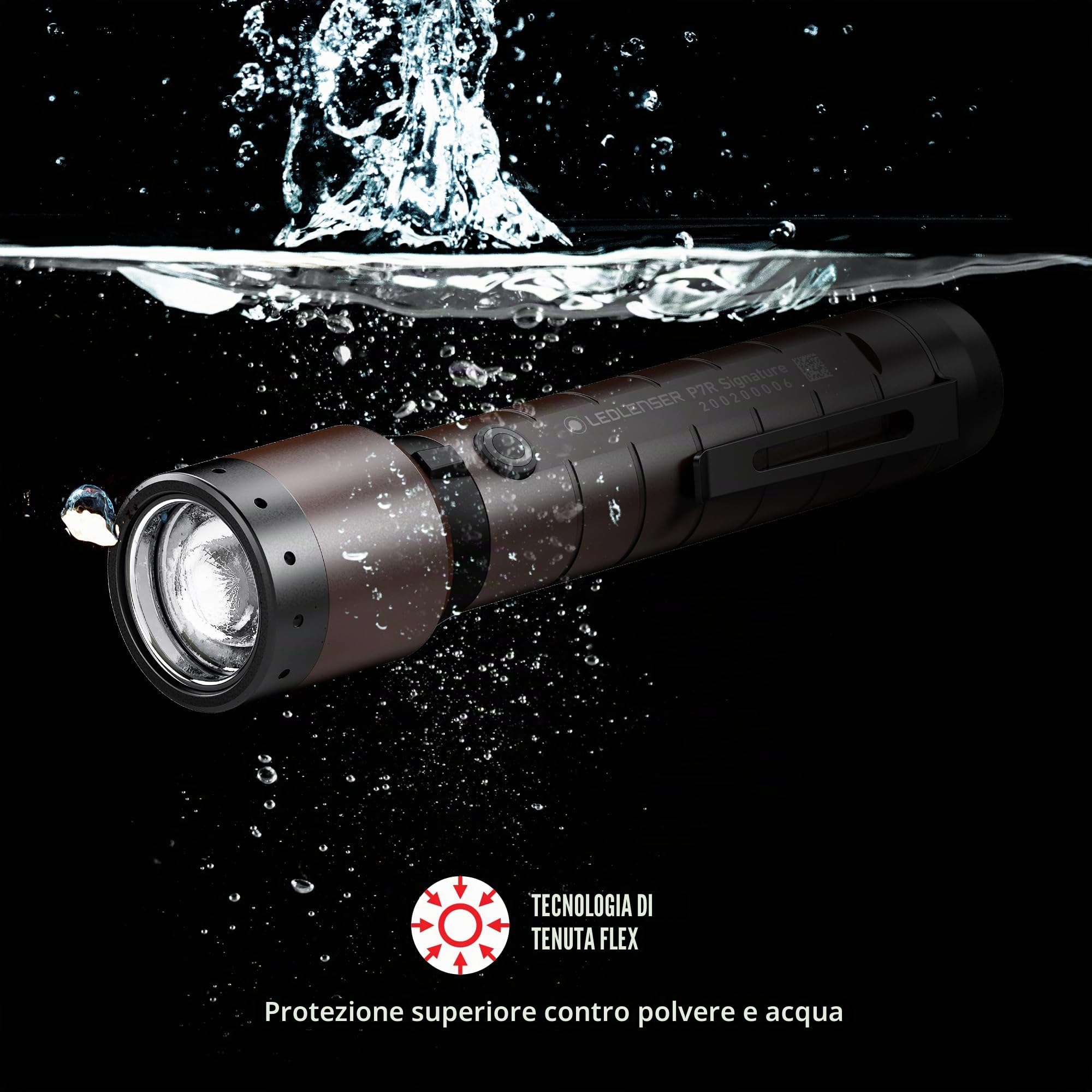 Ledlenser P7R Signature Torcia Ricaricabile, 2000lm, Portata 330m, IP68