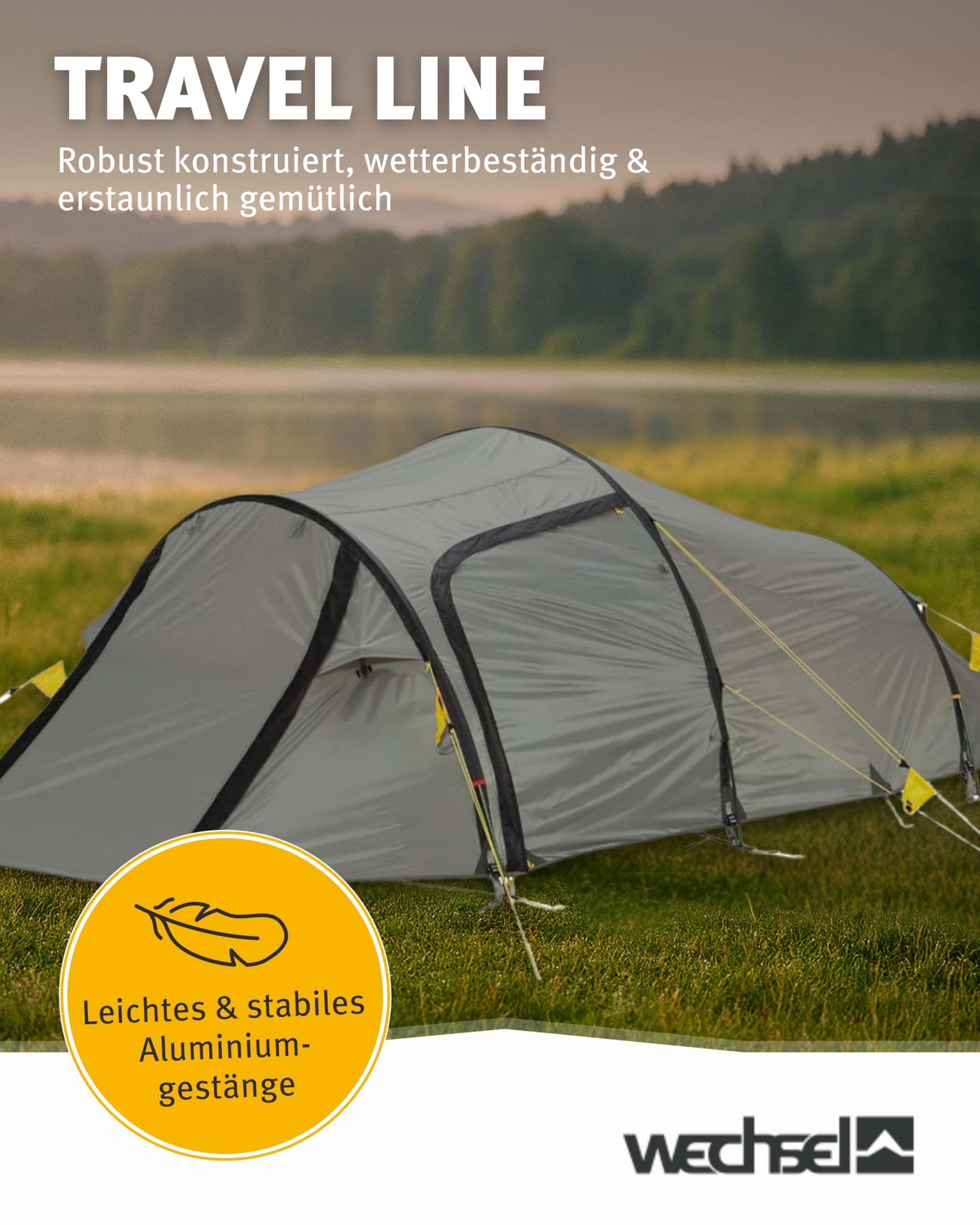Wechsel Groundsheet Outpost 2 I Schwarz I robuste Zelt-Unterlage Boden I Zeltplane wasserdicht mit 7000mm Wassersäule I Bodenplane aus 75D Polyester I Camping-Plane zum Schutz vor Nässe & Schmutz