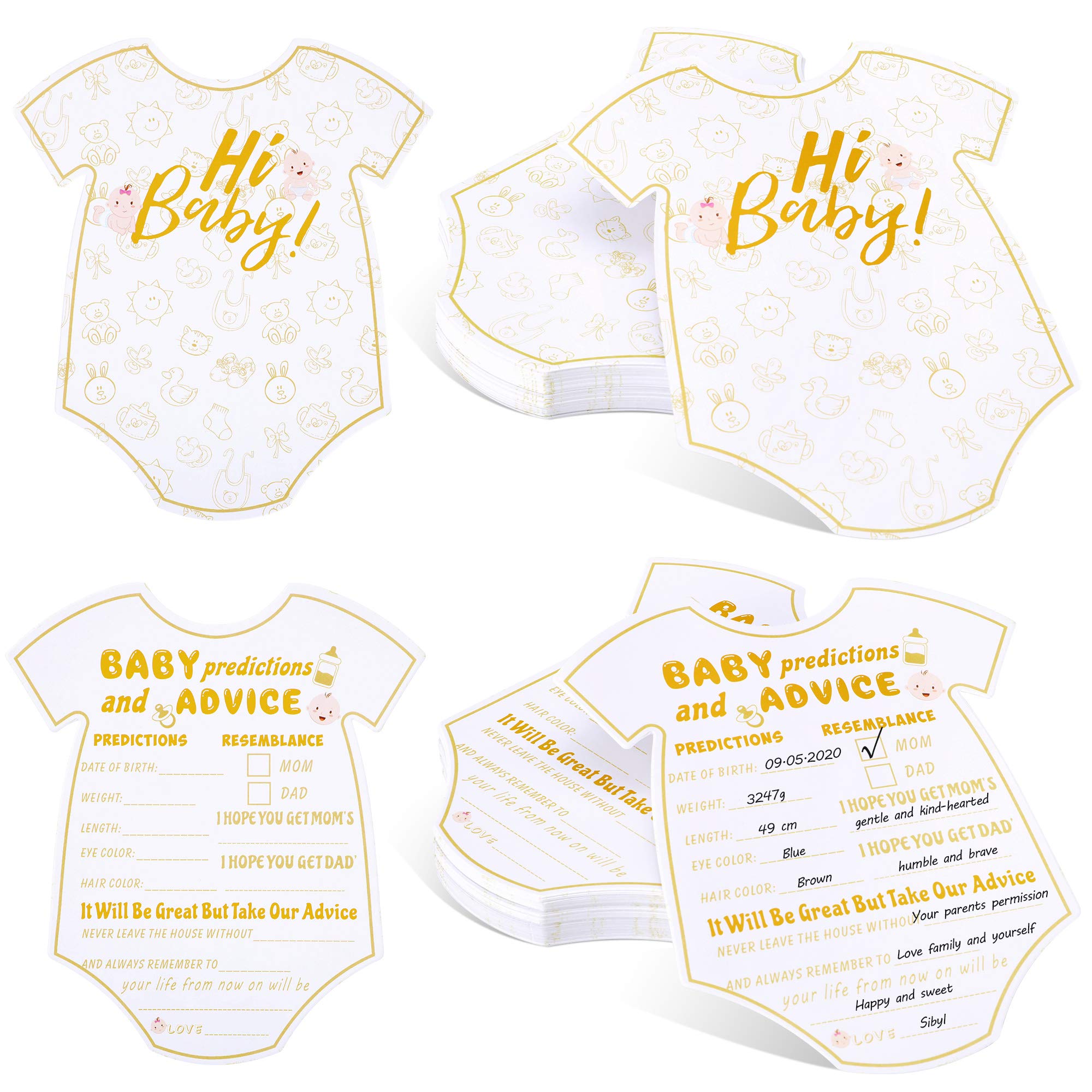 Buy 60 Pieces Baby Shower Game Prediction Cards Advice Cards Baby