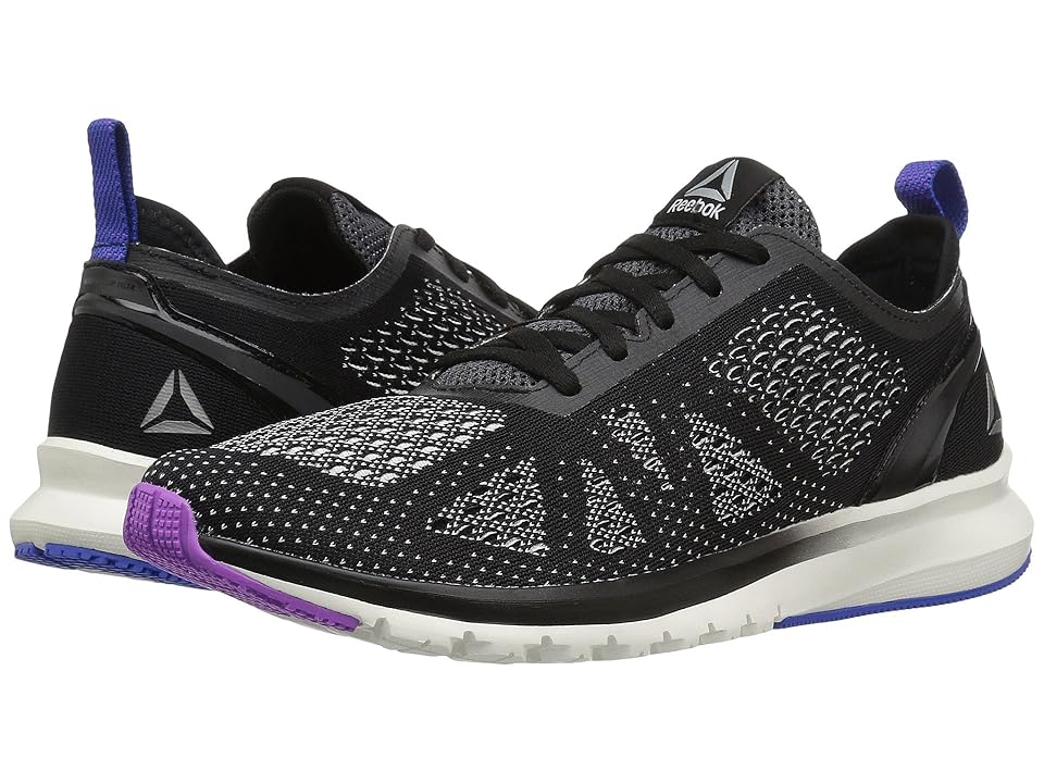 

Reebok Print Smooth Clip ULTK (Black/Chalk/Vicious Violet/Vital Blue) Women's Running Shoes