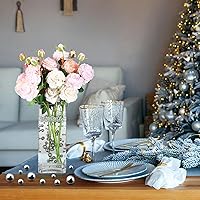 Vista 5 de Junkin 300 cuentas de maquillaje para jarrón de perlas sintéticas, a granel, sin agujero, cuentas de perlas brillantes, tamaños mixtos, perlas