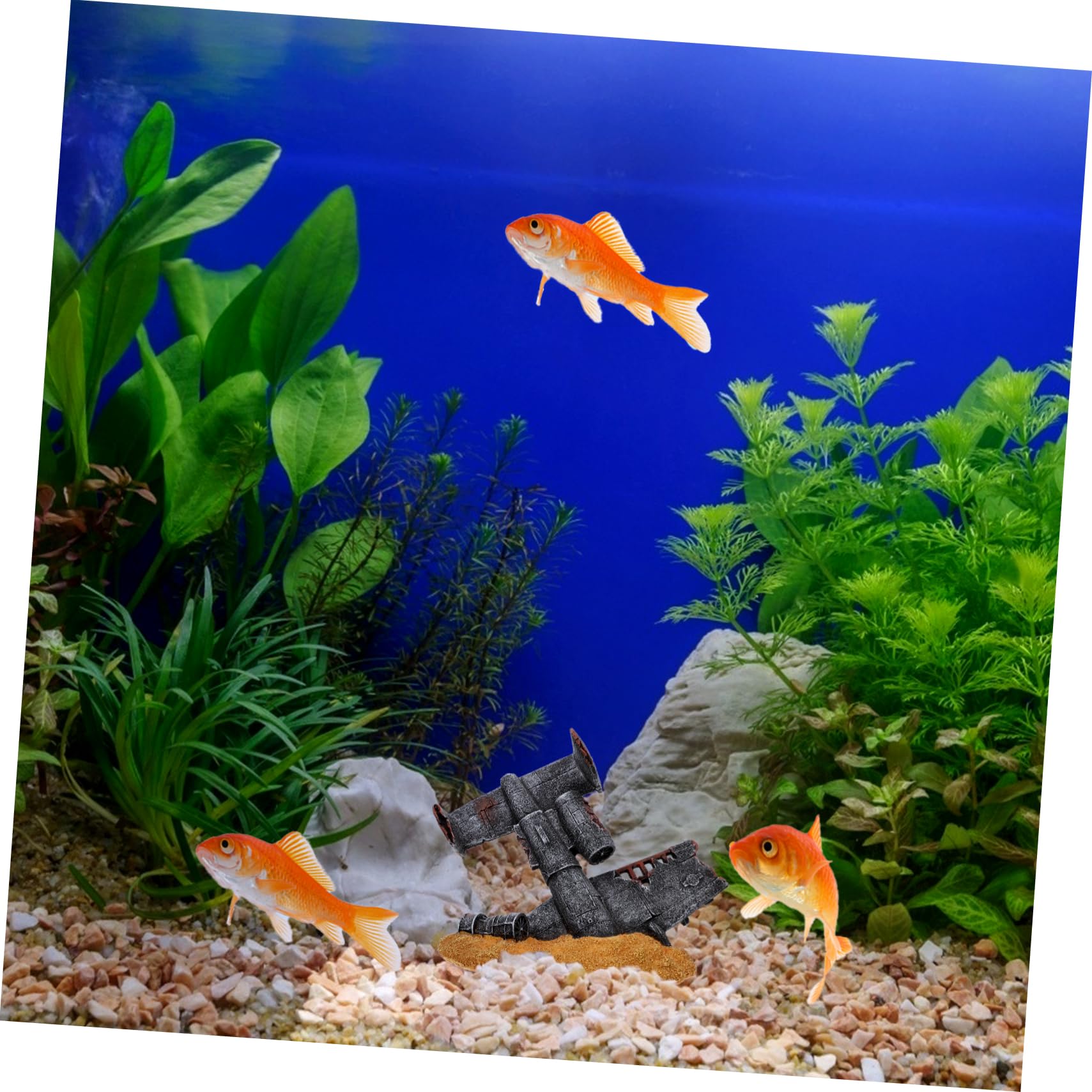 BESPORTBLE Decorazione per Acquario in Resina Scultura di Relitti per Paesaggi Acquatici Ornamento Realistico per Acquari e Laghetti