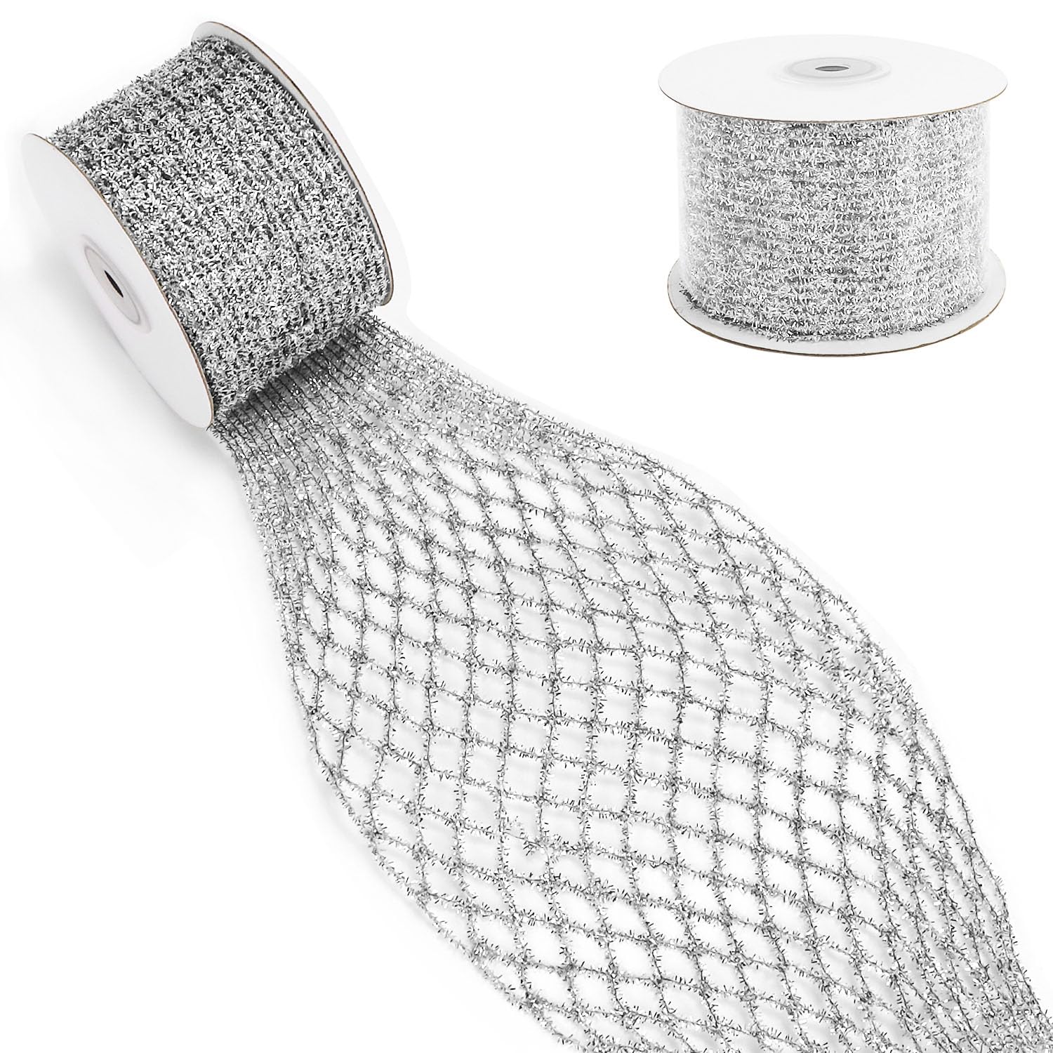 Furlanis - Velo Tubolare per Confetti e Bomboniere, Nastro Decorativo per Confezioni, Tessuto Italiano - Rosso, 40 mm x 50 m